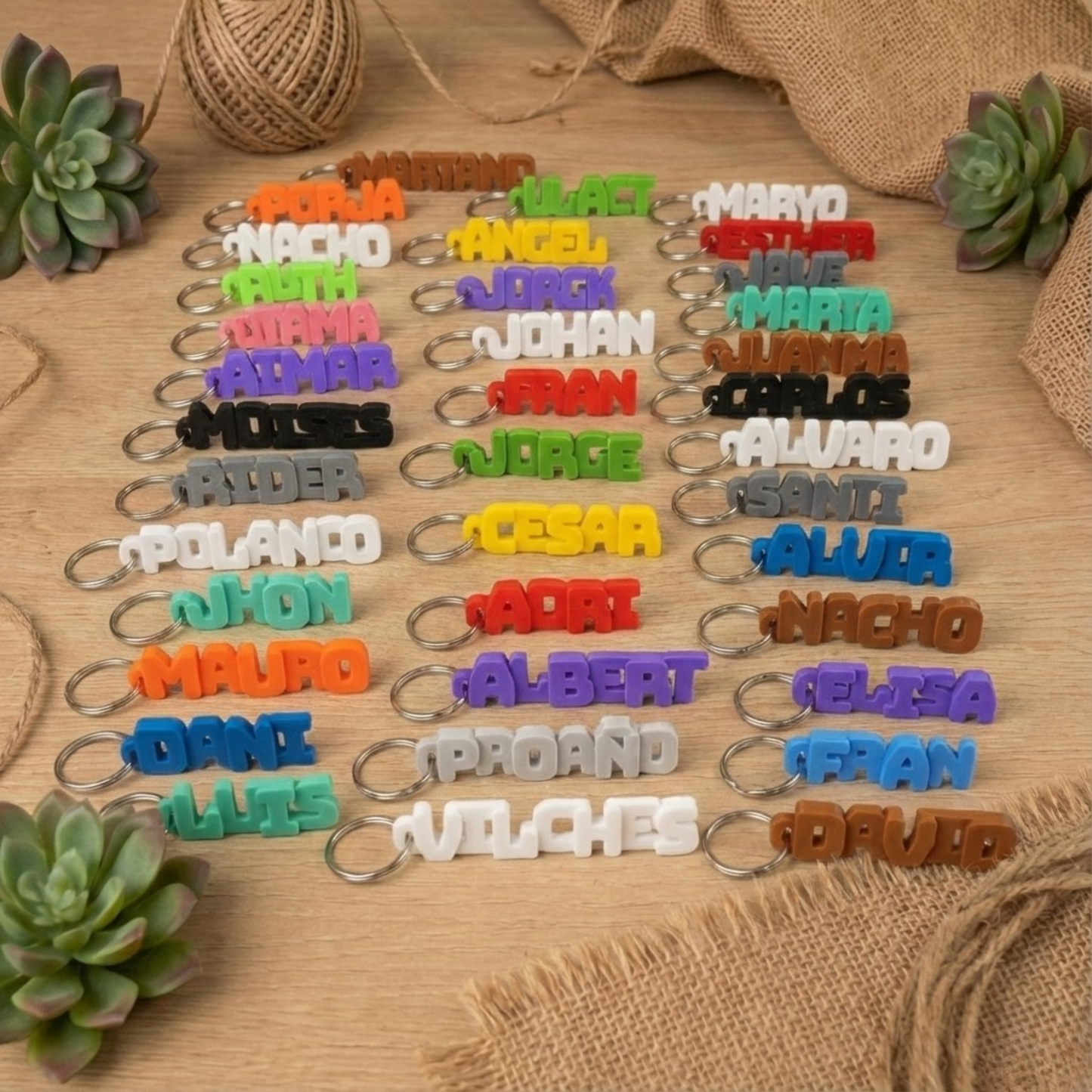 Personalised Keychain Single Colour