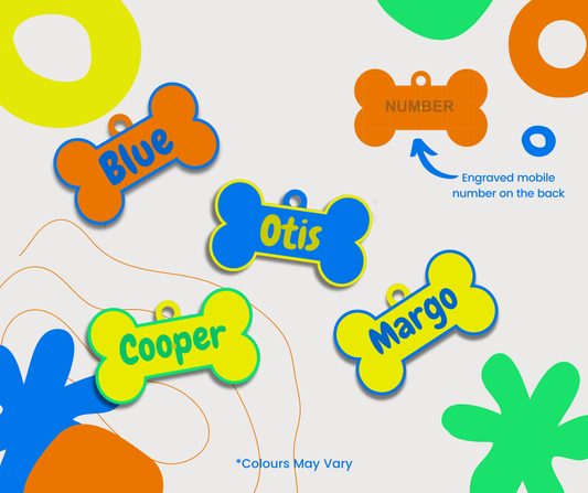 Personalised Dog Tag with Mobile Number Engraving