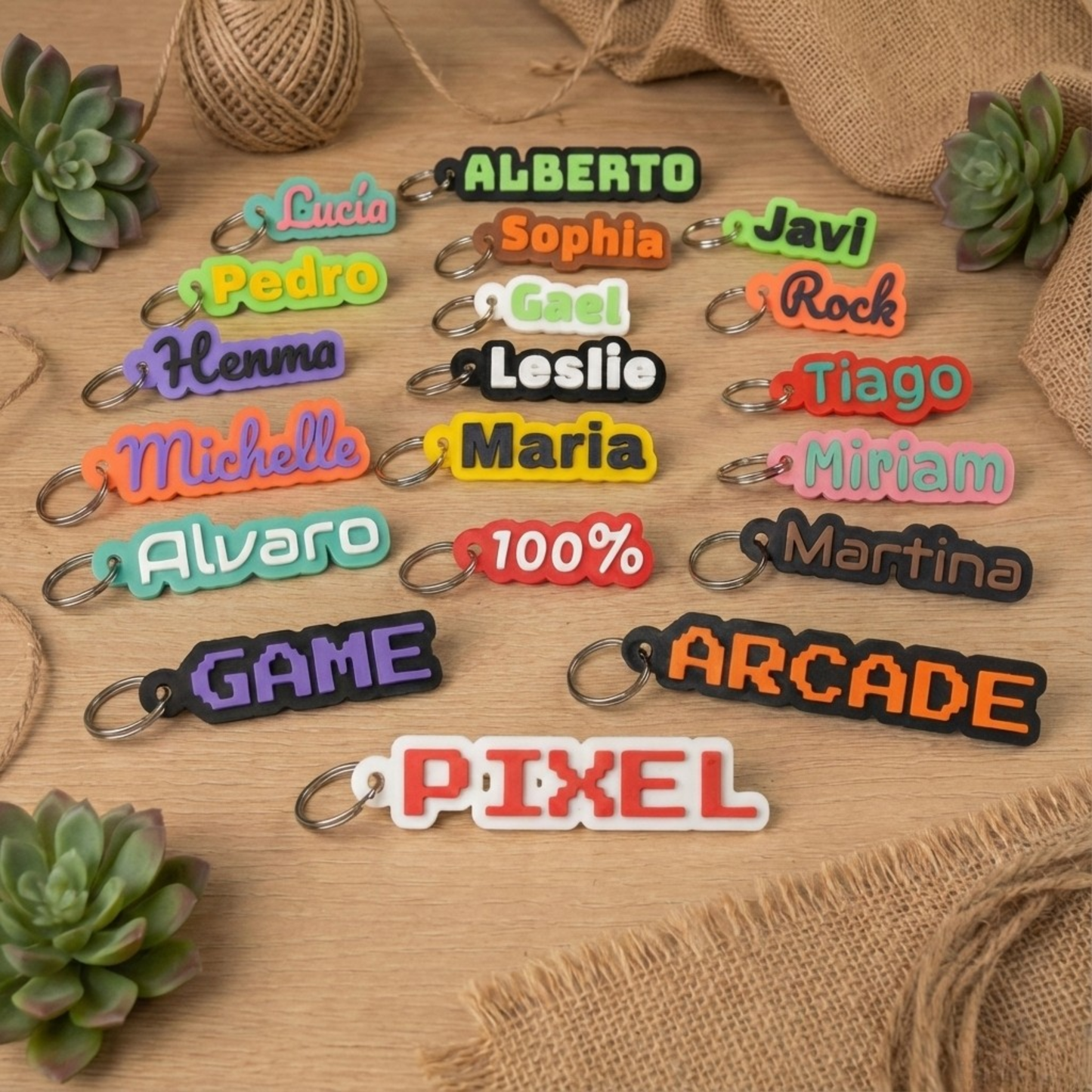 Personalised Keychain with Multiple Fonts
