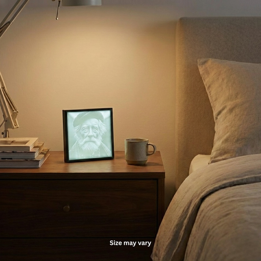 Lithophane Frame in Black and White - USB Powered